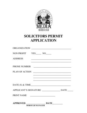 Fillable Online SOLICITORS PERMIT APPLICATION Media Fax Email Print