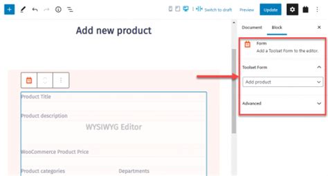 Creating Front End Forms For Adding Woocommerce Products Toolset