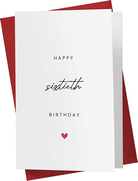 Karto 60th Birthday Card For Him Her 60th Anniversary