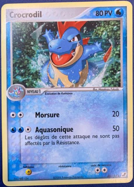 Carte Pok Mon Rare Crocrodil Ex Forces Cach Es