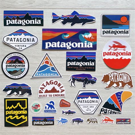 全套26張🦈patagonia 風格套組 露營風貼紙 行李箱防水貼紙 日本潮牌 重機車貼 Pvc防水貼紙 蝦皮購物