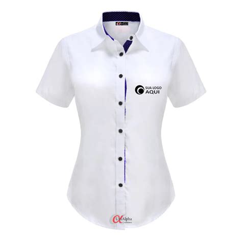 Camisa Feminina Manga Curta Personalizada Modelo De Uniformes