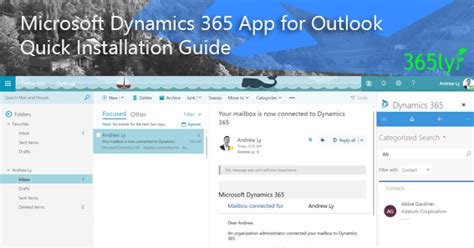 Microsoft Dynamics 365 App For Outlook Quick Installation Guide