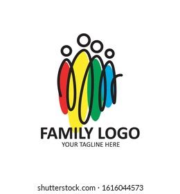 Big Family Colorful Logo Vector Illustration Stock Vector (Royalty Free ...