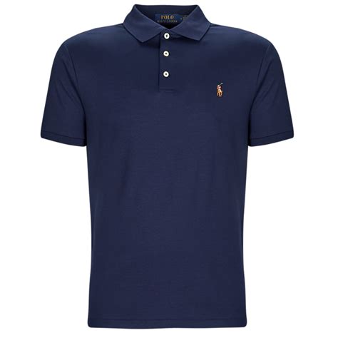 Polo Ralph Lauren Polo Coupe Droite En Pima Coton Marine Bezp Atna