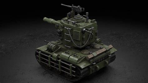 3D A stylized model of the Soviet KV-2 tank model - TurboSquid 2042852