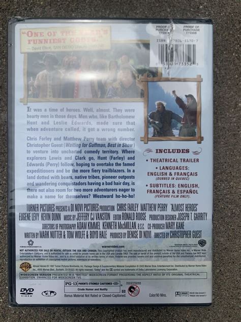 Almost Heroes Dvd 1998 Christopher Guest Chris Farley Matthew Perry