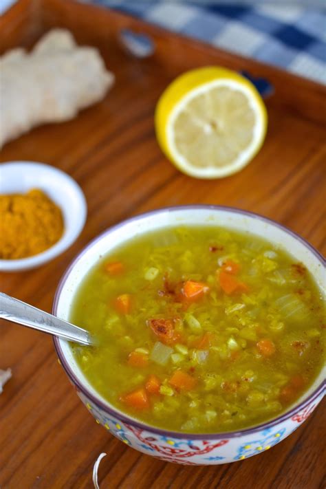 Ginger Lentil Soup For Cold Season