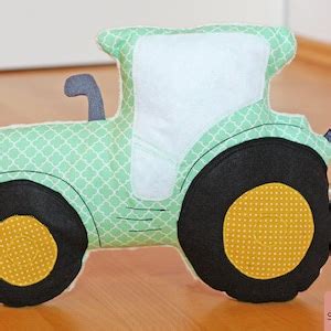 Traktor kuschelkissen tom nähanleitung Und Schnittmuster DEUTSCH Etsy