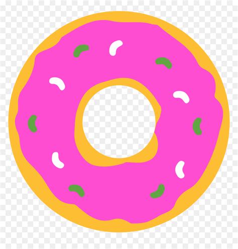 The Simpsons Clip Art - Dunkin Donut Drawing, HD Png Download - vhv