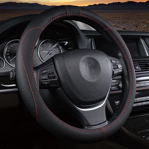 Buy Pu Leather Universal Car Steering Wheel Cover 37cm 39cm Car Styling