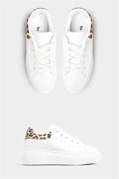 LIMITED COLLECTION White Leopard Print Chunky Trainers In Standard Fit ...