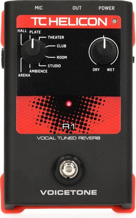 Tc Helicon Voicetone R Vocal Reverb Pedal Sweetwater