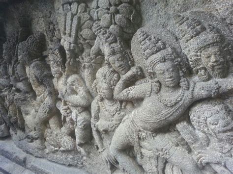 Relief At Prambanan Temple Candi Prambanan Or Candi Rara Jonggrang Is