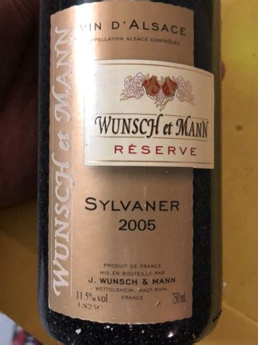 Wunsch Et Mann Sylvaner R Serve Vivino Us