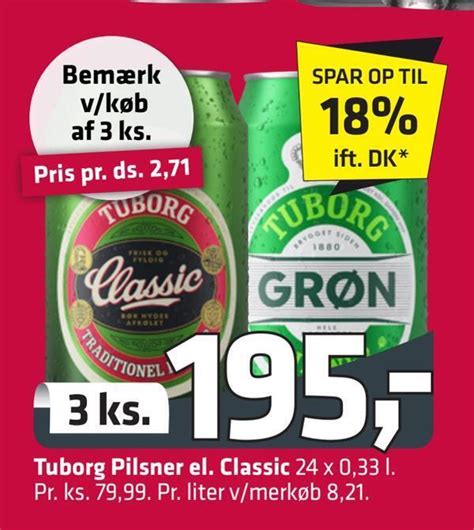 Tuborg Pilsner El Classic Tilbud Hos Fleggaard