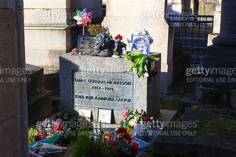 The Grave Of Jim Morrison At Cemetery Of P Re Lachaise