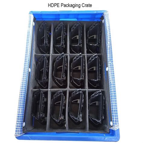 Blue HDPE Packaging Crate Outer Dimension LXWXH 800X 600X 235 Mm At