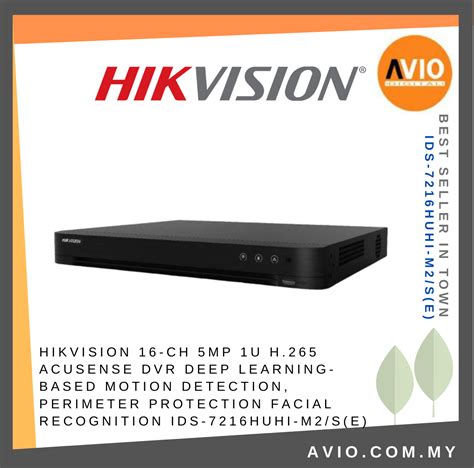 Hikvision 16CH 16 Channel 5MP 5 Megapixel 8MP Lite 1U H 265 AcuSense