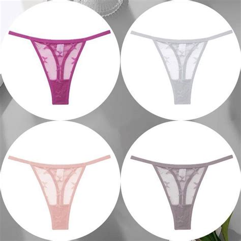 Pi Ces String En Maille Perspective Pour Femme Sous V Tement Sexy