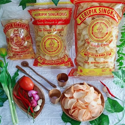 Jual Keripik Singkong Cap Bunga Cempaka 450gr Tanpa Bubble Shopee