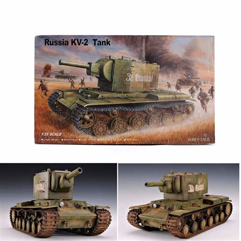 Trumpeter 1/35 Soviet KV-2 Heavy Tank DIY Model Kit 233PCS Collection ...