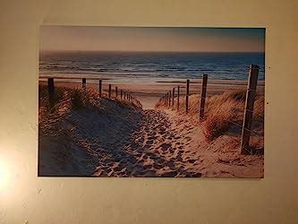 Amazon De Querfarben Bild Auf Leinwand Weg Zum Nordseestrand X