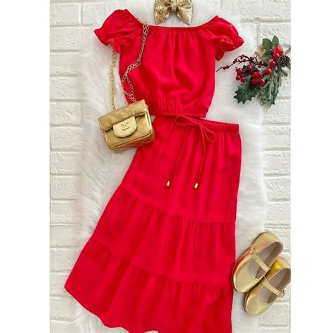Conjunto Infantil Saia E Blusa