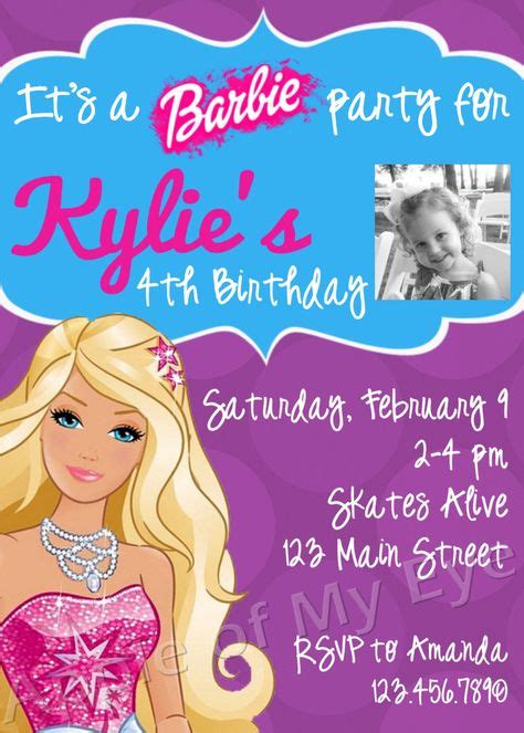 9 Barbie Invitation Cards Ideas In 2021 Barbie Invitations Barbie