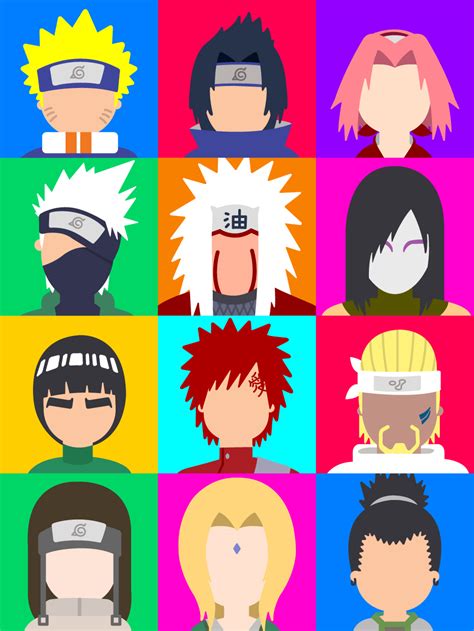 Minimal Naruto characters | Behance