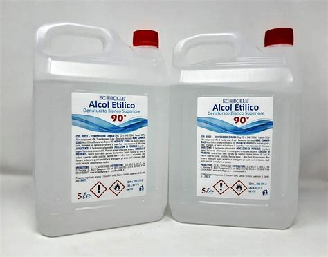 ECOBOLLE Alcool Etilico 90 Denaturato Da 10 Litri Odore Gradevole 2