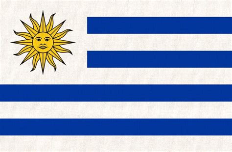 Premium Photo | Uruguayan flag on fabric surface Oriental Republic of ...