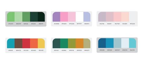 Premium Vector Vector Color Palette Set