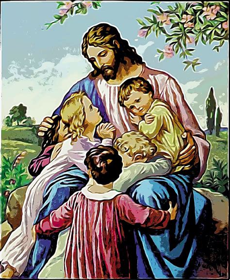 Download Jesus Christ, Children, Blessing. Royalty-Free Stock ...