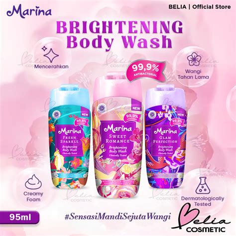 Jual BELIA MARINA Brightening Body Wash 95 ML Sabun Cair Sabun