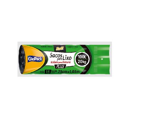 SACO P LIXO ROLO 100L C 15UN GIOCA Innove Suprimentos