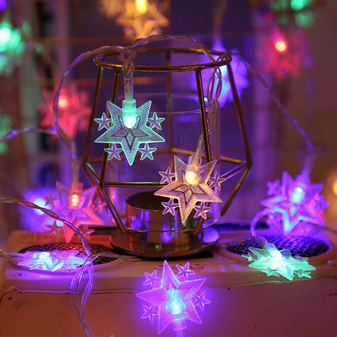 Jacenvly Battery Operated Christmas Lights Clearance Star String Lights