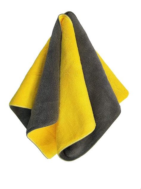 Yellow Microfiber Cloth 800gsm For Car Cleaning Size 40x40 Id