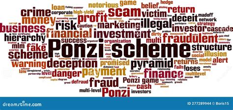 Ponzi Scheme Word Cloud Stock Vector Illustration Of Business 277289944