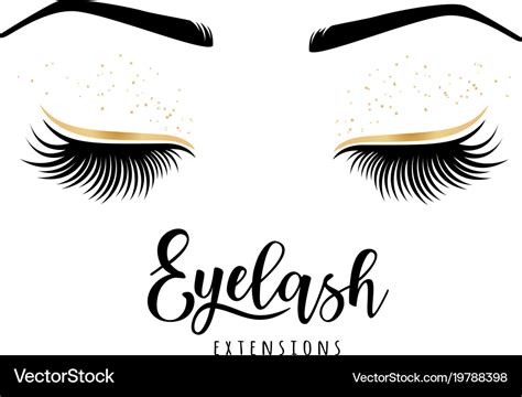 Eyelash extensions logo Royalty Free Vector Image