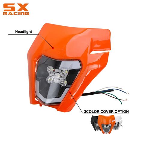 Enduro Dual Sport Emark Led Headlight For Ktm Husqvarna Exc Xcf Xcw Te