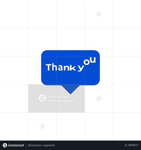 Thank you message Animated Icon download in JSON, LOTTIE or MP4 format