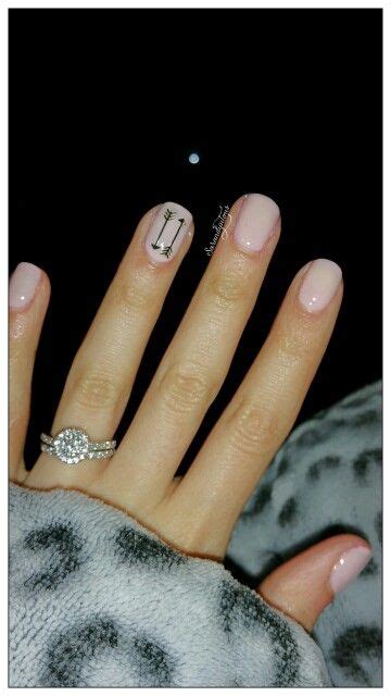 Gold Arrow Nude Nails Arrow Nails Gel Nails Fancy Nails
