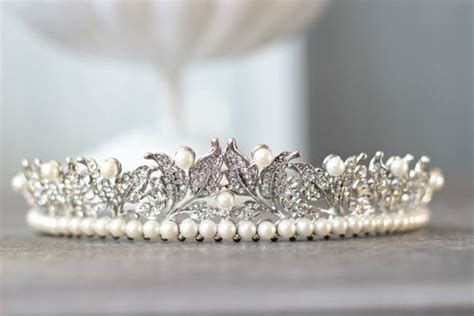 Tiara Victorian Pearl Bridal Tiara Victoria Pearl Tiara Bridal Crown