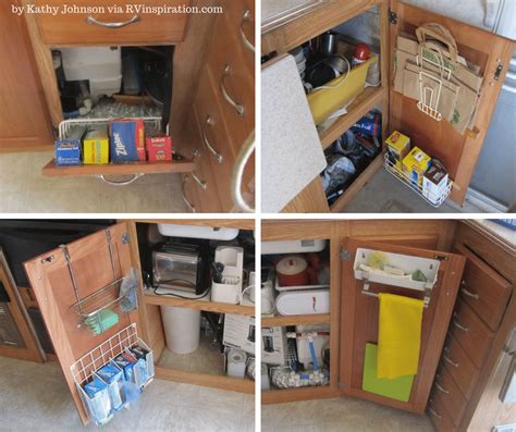 7 Organization Hacks For Rv Kitchen Cabinets Rv Inspiration