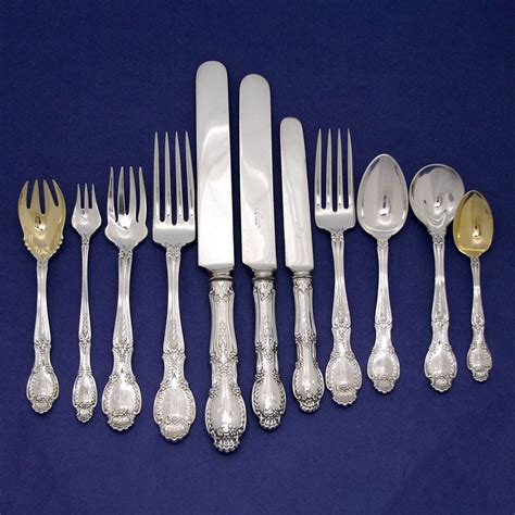 Tiffany And Co Richelieu Pattern Sterling Silver Flatware Service For