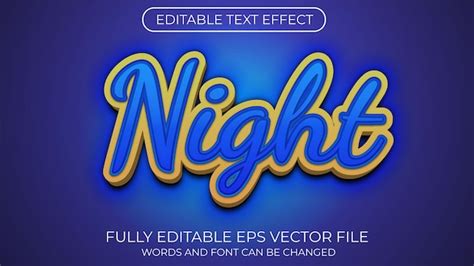 Premium Vector Night Text Effect