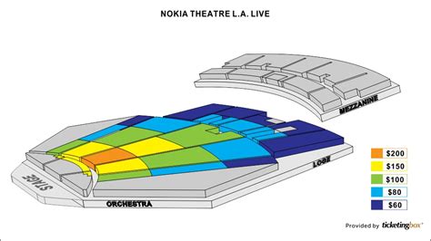 Nokia Theater Los Angeles Map United States Map