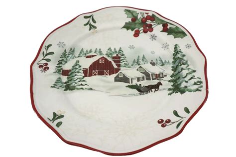 Better Homes Gardens Heritage Collection BARN SALAD PLATE Winter