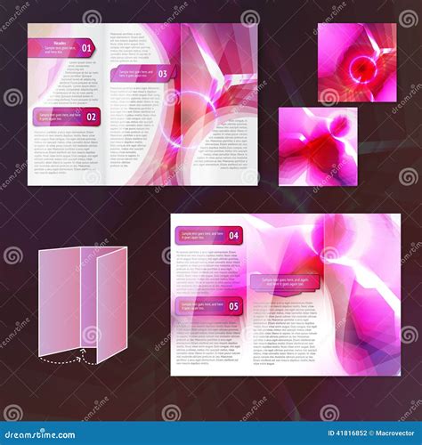 Pink Brochure Template Stock Vector Illustration Of Modern 41816852